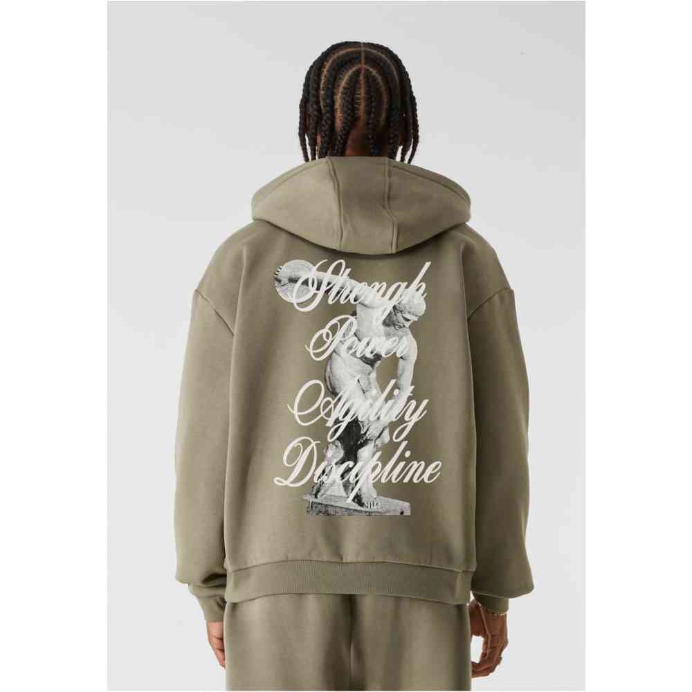 MJ GONZALES - Heavy Oversized Discipline Dynasty Kapuzenpullover/hoodie - Olivgrün